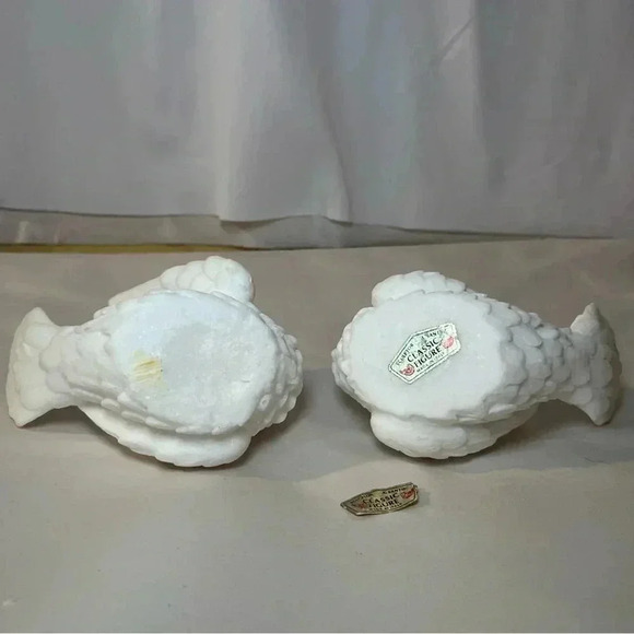 Set of 2 Vintage A Santini White Alabaster Marble Doves  Figurine Made in Italy - Picture 6 of 10